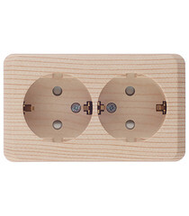 Розетка Systeme Electric Этюд накладная сосна со шторками (PA16-008D) - фото 1