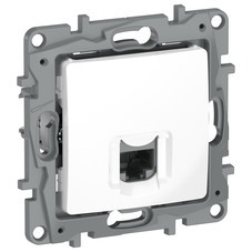 Розетка компьютерная IEK Etika встраиваемая белая RJ45 (6722411)