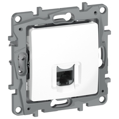 Розетка компьютерная IEK Etika встраиваемая белая RJ45 (6722411)