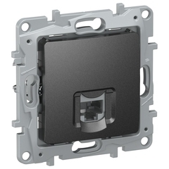 Розетка компьютерная IEK Etika встраиваемая антрацит RJ45 (6726411)