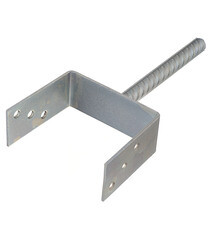 Опора колонны бруса U-образная оцинкованная d19 140х325х120х4 мм - фото 2