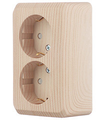 Розетка Systeme Electric Этюд накладная сосна со шторками (PA16-008D) - фото 5