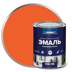 Эмаль алкидная Proremontt ПФ-115 оранжевая 0,9 кг