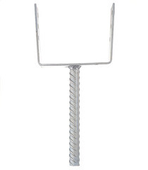 Опора колонны бруса U-образная оцинкованная d19 140х325х120х4 мм - фото 4