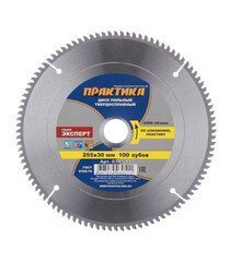 Изображение товара Диск пильный по алюминию Практика 255х30х3,2 мм 100 зубьев (030-511)