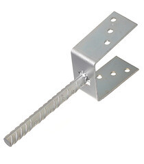 Изображение товара Опора колонны бруса U-образная оцинкованная d19 100х325х120х4 мм