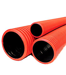 Изображение товара Труба двустенная гофрированная ПНД/ПВД d110/94,2 мм SN4 с протяжкой м.п.