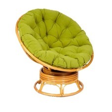 Кресло-качалка натуральный ротанг ТеtСhаir Papasan мед 1150х780х1040 мм с подушкой (13756)