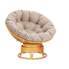Кресло-качалка натуральный ротанг ТеtСhаir Papasan мед 1150х780х1040 мм с подушкой (25872)