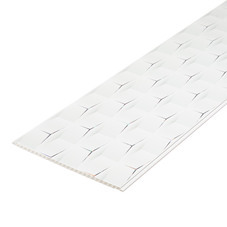 Панель ПВХ 250х2700х8 мм Stella Базис голография Инфинити термопечать белая 0,67 кв.м