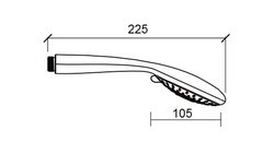 Лейка для душа Union d105 мм 5 режимов без шланга пластик хром (MW018) - фото 3