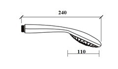 Лейка для душа Union d110 мм 1 режим без шланга пластик хром (MW013) - фото 5