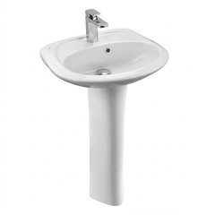 Комплект раковина с пьедесталом Santek Бриз 50 см белая (1WH110451/1WH110595)