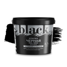 Краска моющаяся Радуга ВД-АК 26 черная 2,7 л