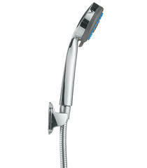 Лейка для душа Union d80 мм 3 режима со шлангом 1500 мм с держателем пластик хром (MW035) - фото 2