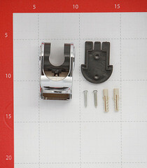 Держатель для лейки Union c регулировкой наклона пластик хром (MW228A) - фото 2