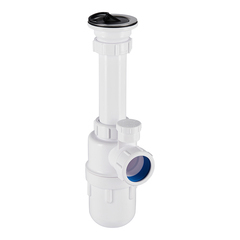 Сифон для мойки McAlpine 1 1/2х40 мм с выпуском d70 мм с выходом 40 мм с пробкой (MRSK13V)