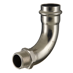 Отвод Valtec d28 мм х 3/4 НР(ш) 90° нержавеющая сталь (VTi.957.I.002805)