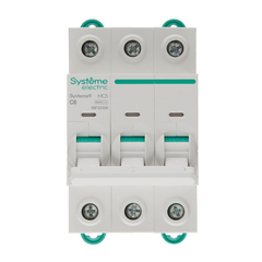 Автоматический выключатель модульный Systeme Electric Systeme9 3P 6А тип C 6 кА 400 В (S9F22306)