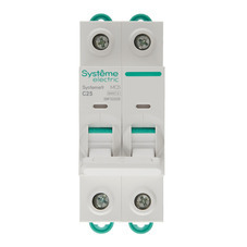 Автоматический выключатель модульный Systeme Electric Systeme9 2P 25А тип C 6 кА 400 В (S9F22225)