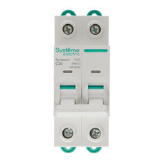 Автоматический выключатель модульный Systeme Electric Systeme9 2P 20А тип C 6 кА 400 В (S9F22220)