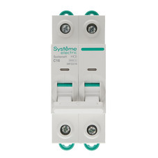 Автоматический выключатель модульный Systeme Electric Systeme9 2P 16А тип C 6 кА 400 В (S9F22216)