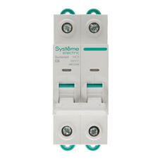 Автоматический выключатель модульный Systeme Electric Systeme9 2P 6А тип C 6 кА 400 В (S9F22206)