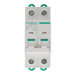 Автоматический выключатель модульный Systeme Electric Systeme9 2P 6А тип C 6 кА 400 В (S9F22206)