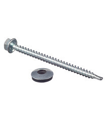 Саморезы кровельные с буром 70х4,8 мм металл-дерево оцинкованные (150 шт.) - фото 3