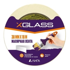 Лента малярная XGlass бежевая 38 мм 18 м (160440)