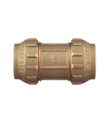 Муфта ПНД Tiemme компрессионная 32х32 мм латунь - фото 3