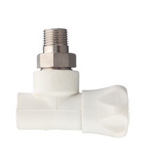 Клапан полипропиленовый Valtec 20 мм х 1/2 НР(ш) для радиатора с американкой угловой (VTp.718.V.02004) - фото 3