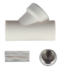 Фильтр полипропиленовый Valtec косой 25 мм В/В сетчатый (VTp.786.0.025) - фото 2