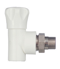 Клапан полипропиленовый Valtec 25 мм х 3/4 НР(ш) для радиатора с американкой угловой (VTp.718.V.02505) - фото 2