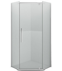 Душевой уголок Erlit Comfort хром 100х100х200 см пятиугольник стекло прозрачное 6 мм без поддона