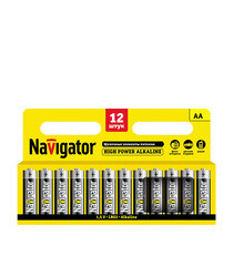 Батарейка Navigator АА пальчиковая LR6 1,5 В (12 шт.)