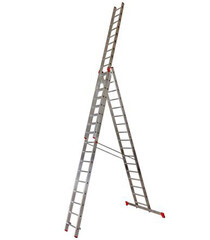 Лестница алюминиевая трансформер трехсекционная 17 ступеней Новая высота профессиональная