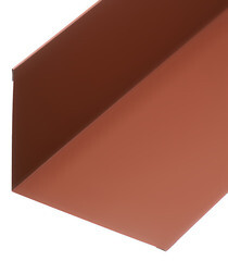 Планка примыкания для металлочерепицы 130х160 мм 2 м коричневая RAL 8017