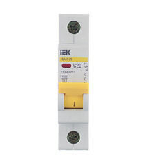 Автоматический выключатель IEK ВА 47-29 (MVA20-1-020-C) 1P 20А тип С 4,5 кА 230/400 В на DIN-рейку