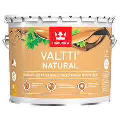 Антисептик Tikkurila Valtti Natural декоративный для дерева бесцветный 9 л