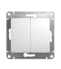 Выключатель Systeme Electric Glossa GSL000151 двухклавишный скрытая установка белый