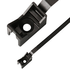 Ремешок для кабеля и труб Европартнер 32-63 мм атмосферостойкий черный (25 шт.)