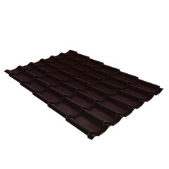Металлочерепица 1,18х3,6 м 0,5 мм Grand Line Классик коричневая RAL 8017 rooftop matte