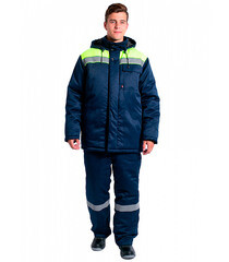 Куртка рабочая утепленная Delta Plus Экспертный-Люкс 48-50 рост 170-176 см синяя/лимонная