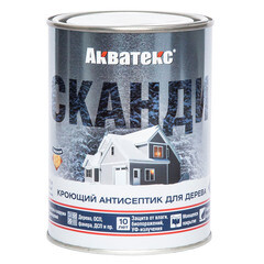 Антисептик Акватекс Сканди кроющий декоративный для дерева айсберг база А 0,75 л