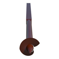 Столб для забора 60х60х2 мм 3,5 м винтовой коричневый RAL 8017