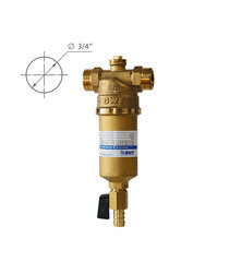 Предфильтр BWT Protector Mini для горячей воды прямая промывка 3/4 НР(ш) х 3/4 НР(ш)