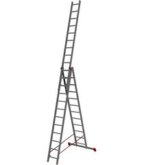 Лестница алюминиевая трансформер трехсекционная 12 ступеней Новая высота профессиональная
