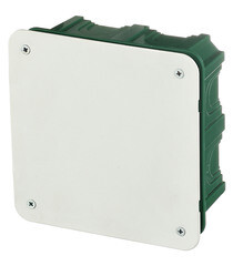 Коробка распределительная Systeme Electric для скрытой установки в бетон 112х112х51 мм 28 вводов зеленая IP30 с крышкой